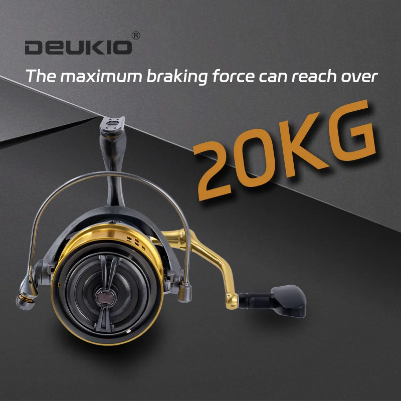 Carrete giratorio DEUKIO serie 12000 – Tiro largo y 20 kg de arrastre para carpa - imagen 2