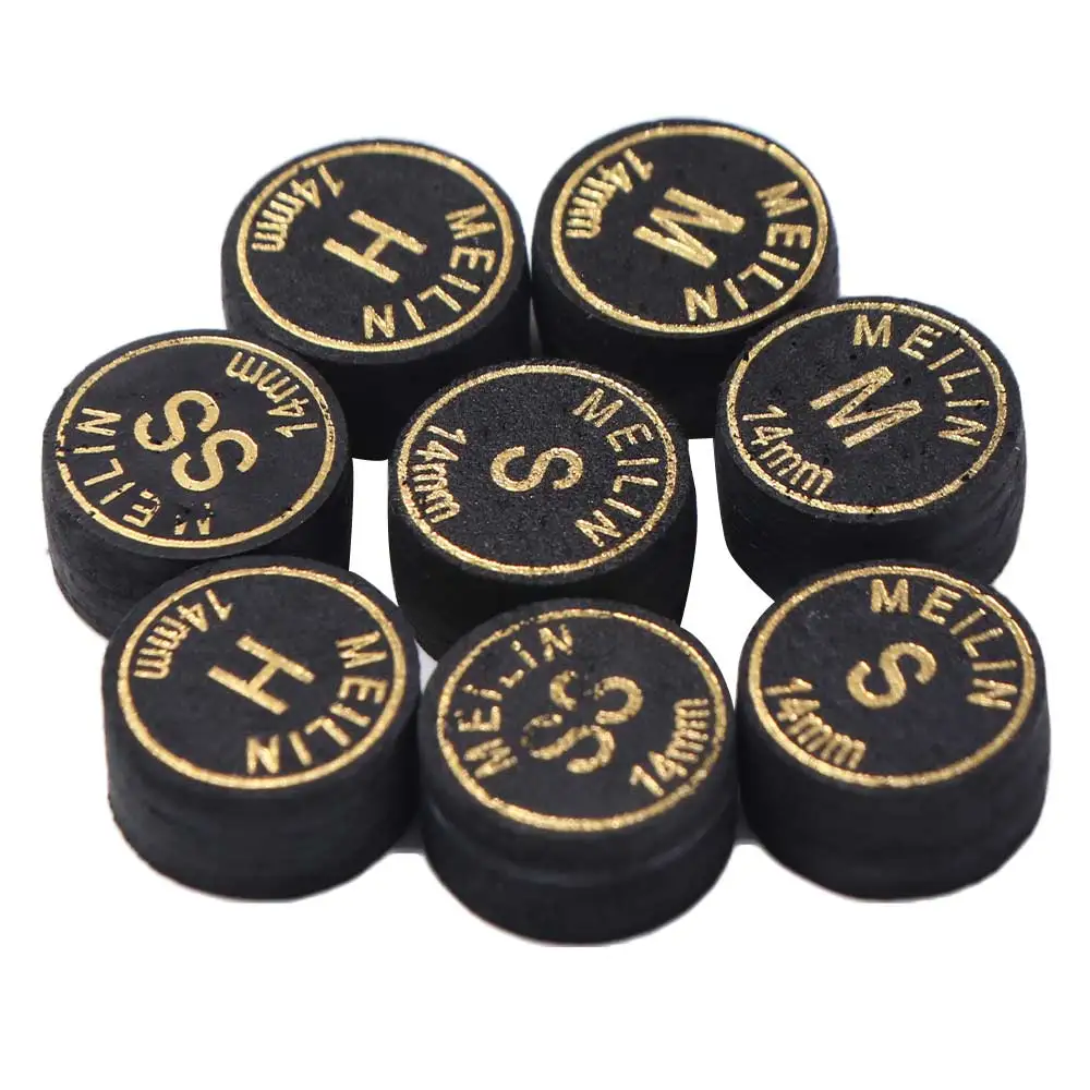 Tip Kwaliteit Leer Snooker Keu Tip Multi Lagen Vervanging Biljartkoppen Tips SS/S/M/H 14mm Varkensleer Stok Tips Pool Halls - imagen 4