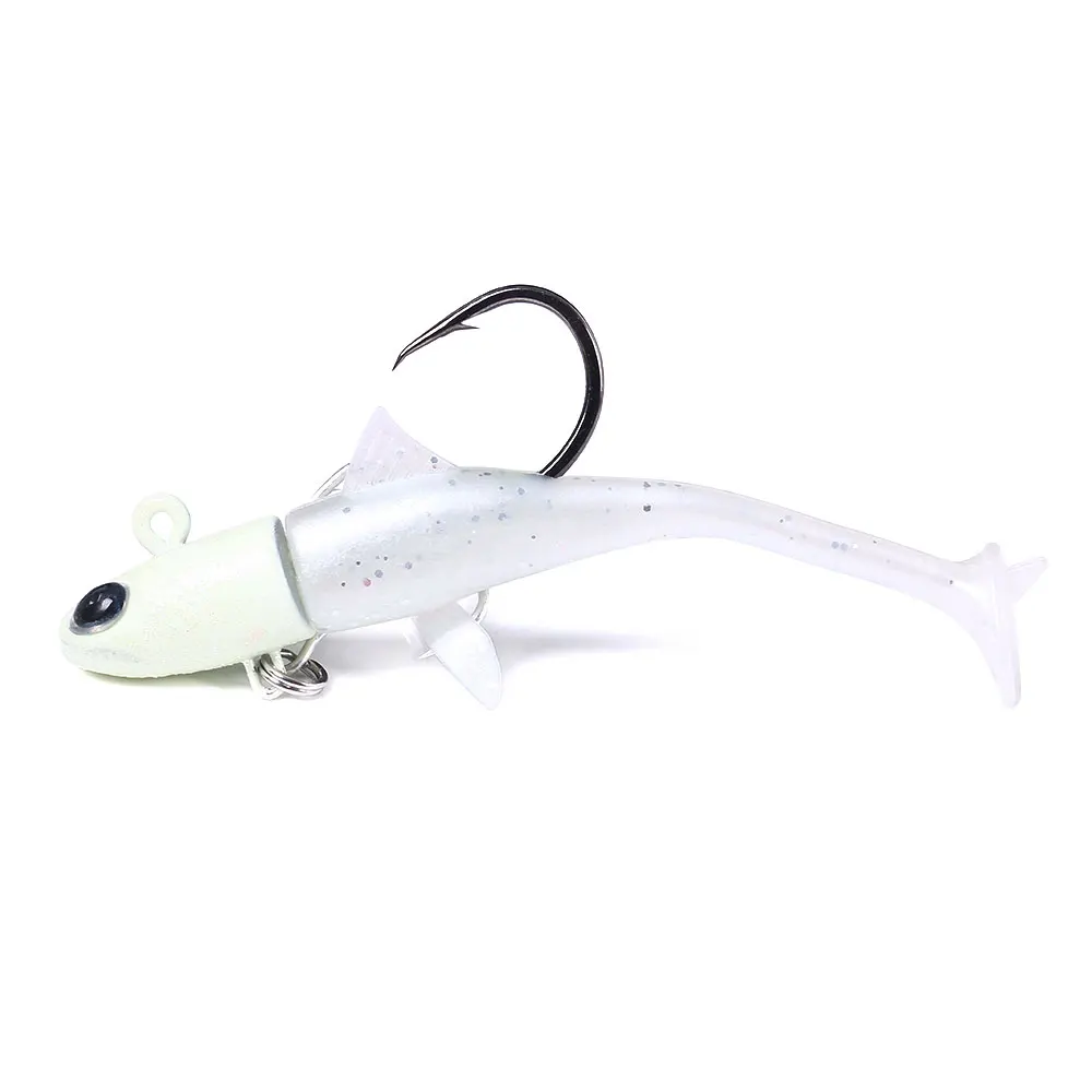 1 unidad 28g 35g 45g 50g 55g cabeza de Jigging cebo de silicona suave Wobblers pesca en el mar señuelos blandos Swimbait Peche para Lucio Leurre - imagen 5