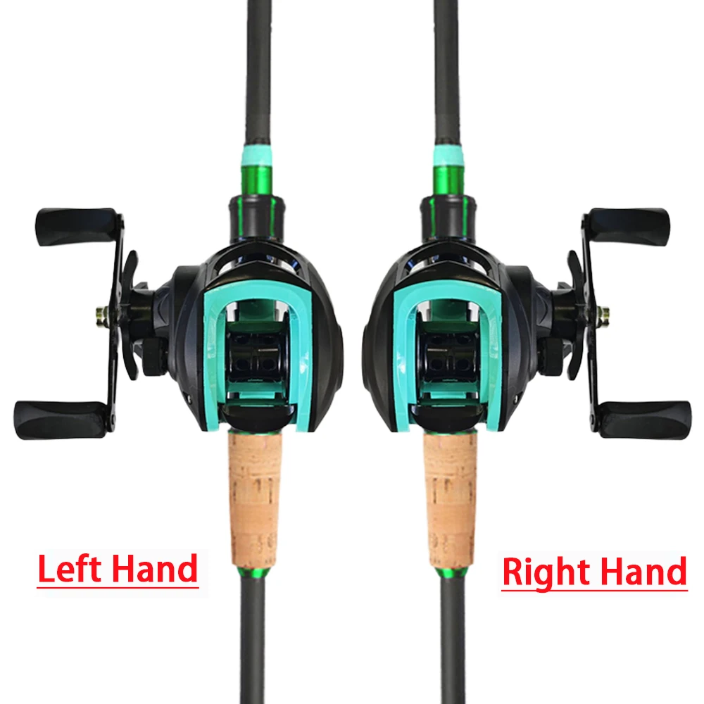 Nuevo conjunto combinado de carrete de caña de pescar corta, cañas de lanzamiento de señuelo giratorio, 1,8 m-2,1 m, 4/5 secciones, carrete de Baitcasting de 212g, Jigging, arrastre máximo de 10kg - imagen 2