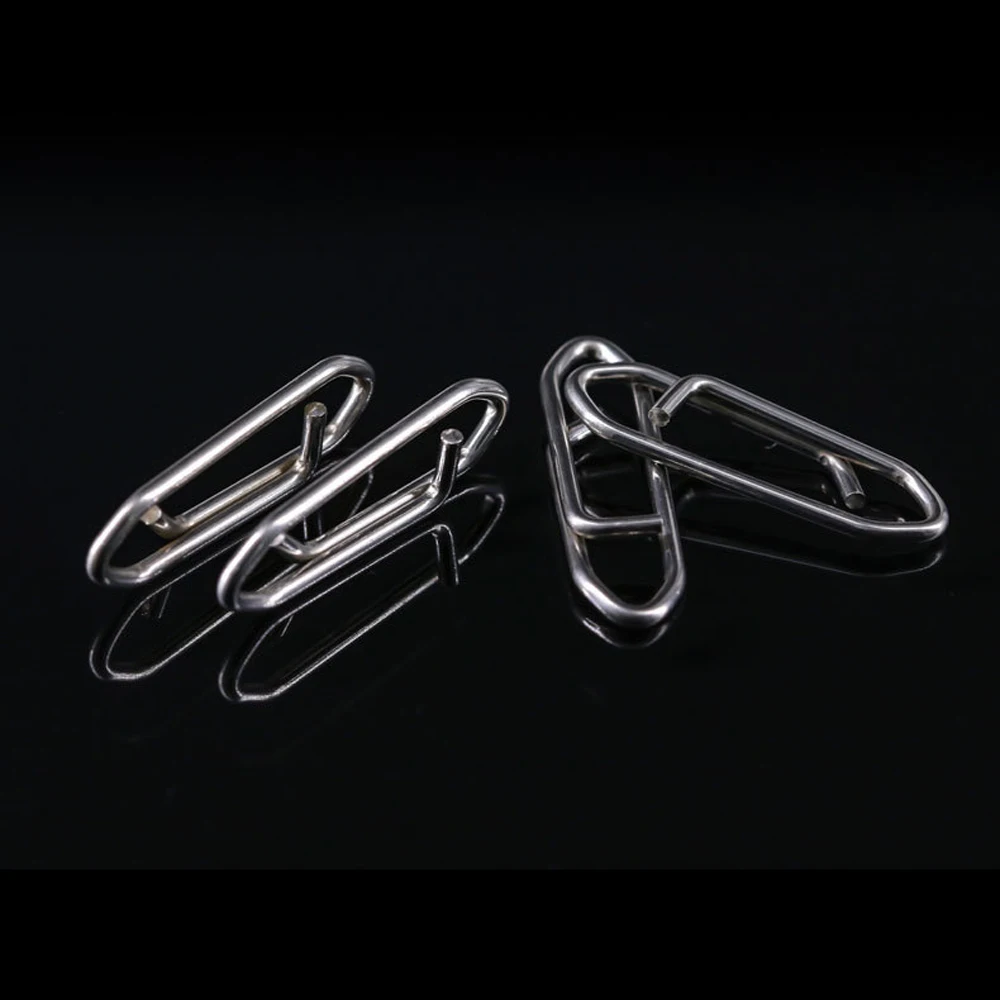 DNDYUJU 20 piezas punta Snap señuelo de Pesca 304 barril de Pesca de acero inoxidable giratorios Pin señuelo accesorios de conector de Pesca herramientas de Pesca - imagen 5