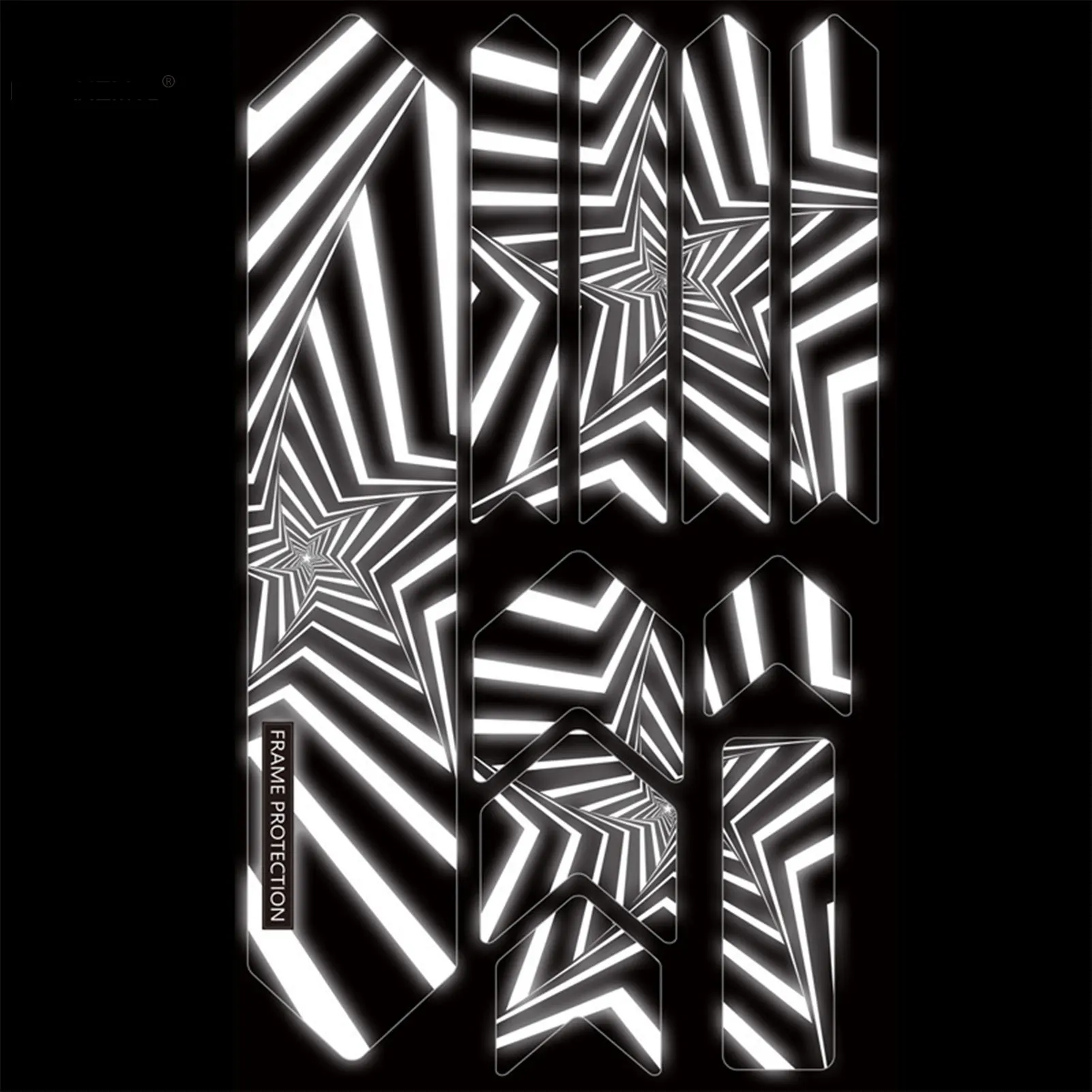 Pegatinas reflectantes de moda para ciclismo, pegatina de modificación luminosa para bicicleta, motocicleta, monopatín, accesorios de decoración para bicicleta - imagen 4