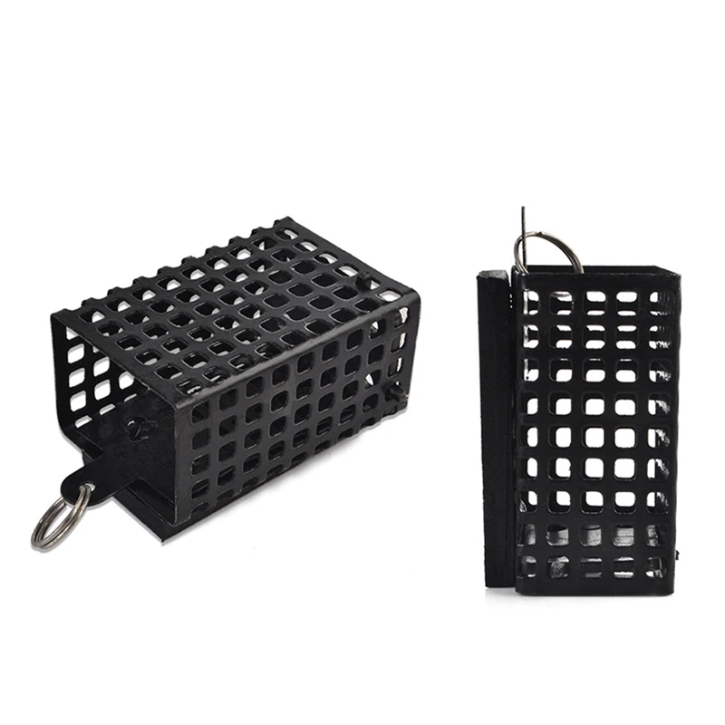 PRO BEROS-alimentador de cebo de pesca, jaula de señuelo de pesca de hierro de plomo, 30g-100g, soporte de jaula de señuelo de pesca negra, jaula de cesta, trampa de pesca - imagen 4