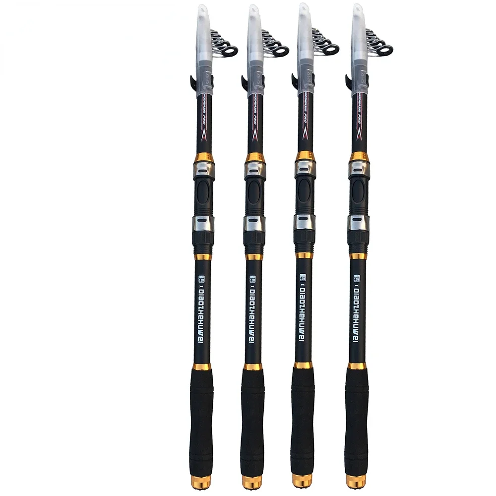 GHOTDA-caña de pescar telescópica, giratoria, dura, resistente, portátil, para exteriores, herramienta de alimentación de cebo, 2,1 M, 2,4 M, 2,7 M, 3,0 M - imagen 5