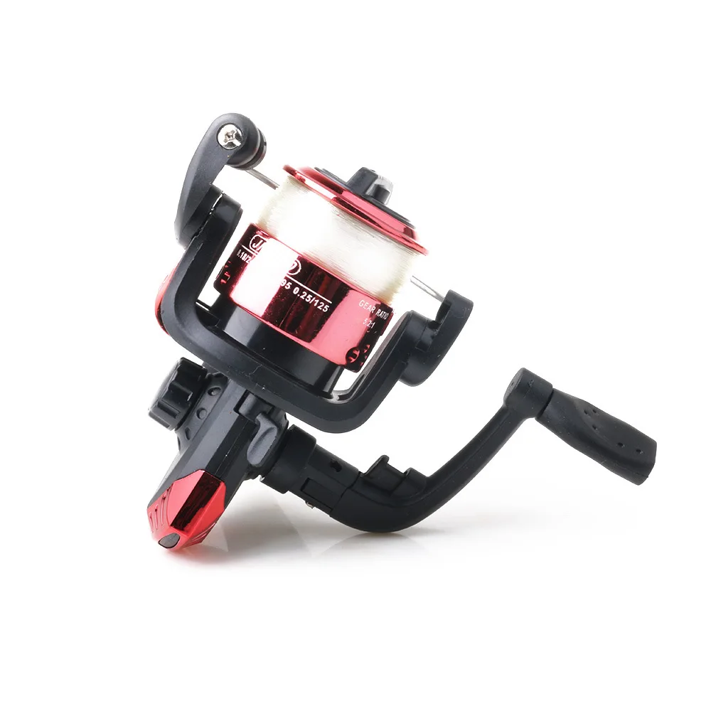 Carrete de pesca plegable ultraligero 5,2: 1, carrete giratorio con línea de pesca de 60m, rodillo de línea de gran diámetro, rueda de fundición, barco de cebo - imagen 4