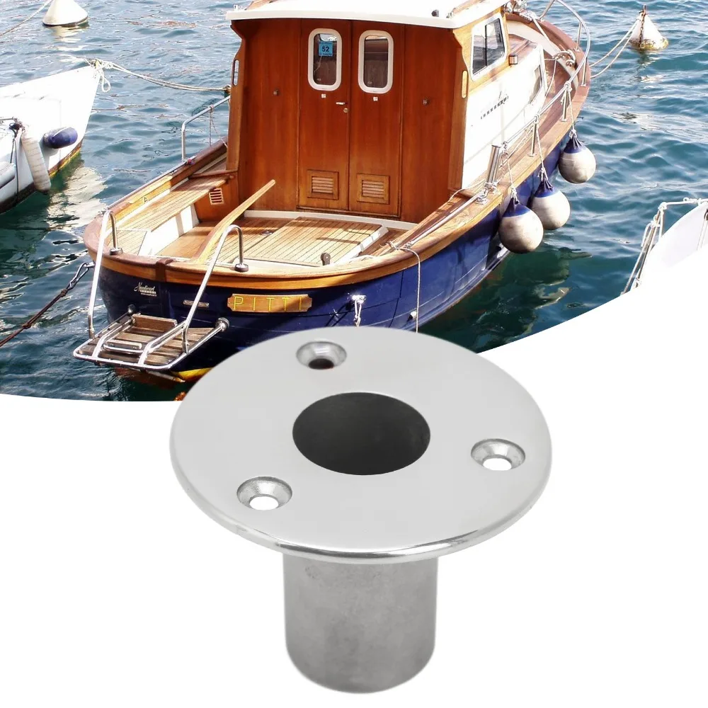 Pasamanos de barco de acero inoxidable 316, montaje de 25mm, barandilla de 90 grados, Base de fijación, soporte de tubo de cubierta, sistema de pasamanos - imagen 4