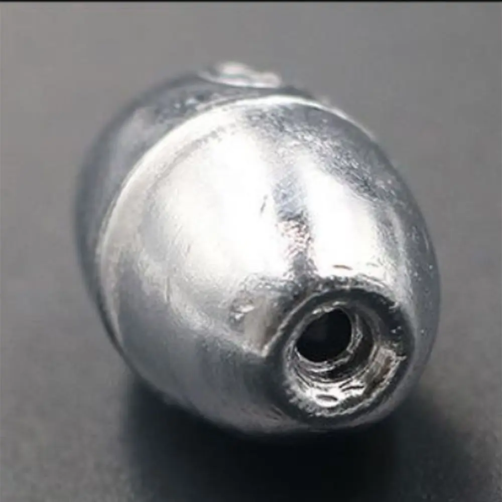 Cebo de hundimiento ovalado de hundimiento rápido, plomos de oliva, cuentas de pesca, equipo de pesca, plomo - imagen 5