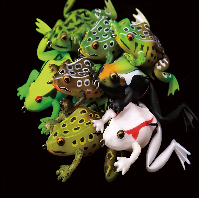 ALASICKA 6,5 cm 17,2g 10 colores rana cebo falso Señuelos de Pesca Top rayo de agua Rana Artificial Minnow manivela fuerte cebo Artificial suave - imagen 3