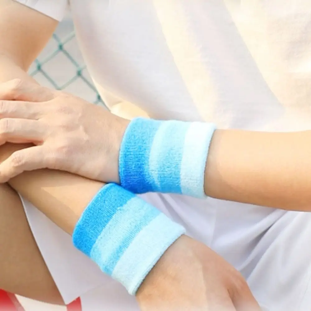 Muñequera de bádminton gruesa, toalla deportiva, muñequera, pulseras deportivas, protección de muñeca de baloncesto de algodón, Fitness atlético - imagen 2