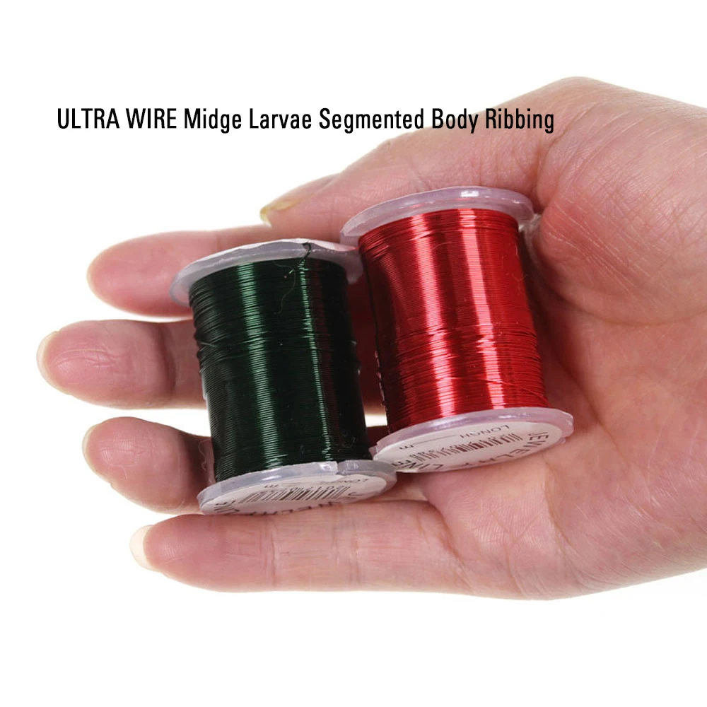 WIFREO-10 carretes de alambre para atado de moscas, accesorio de Metal para atar larvas, cuerpo segmentado, 0,3mm - imagen 4
