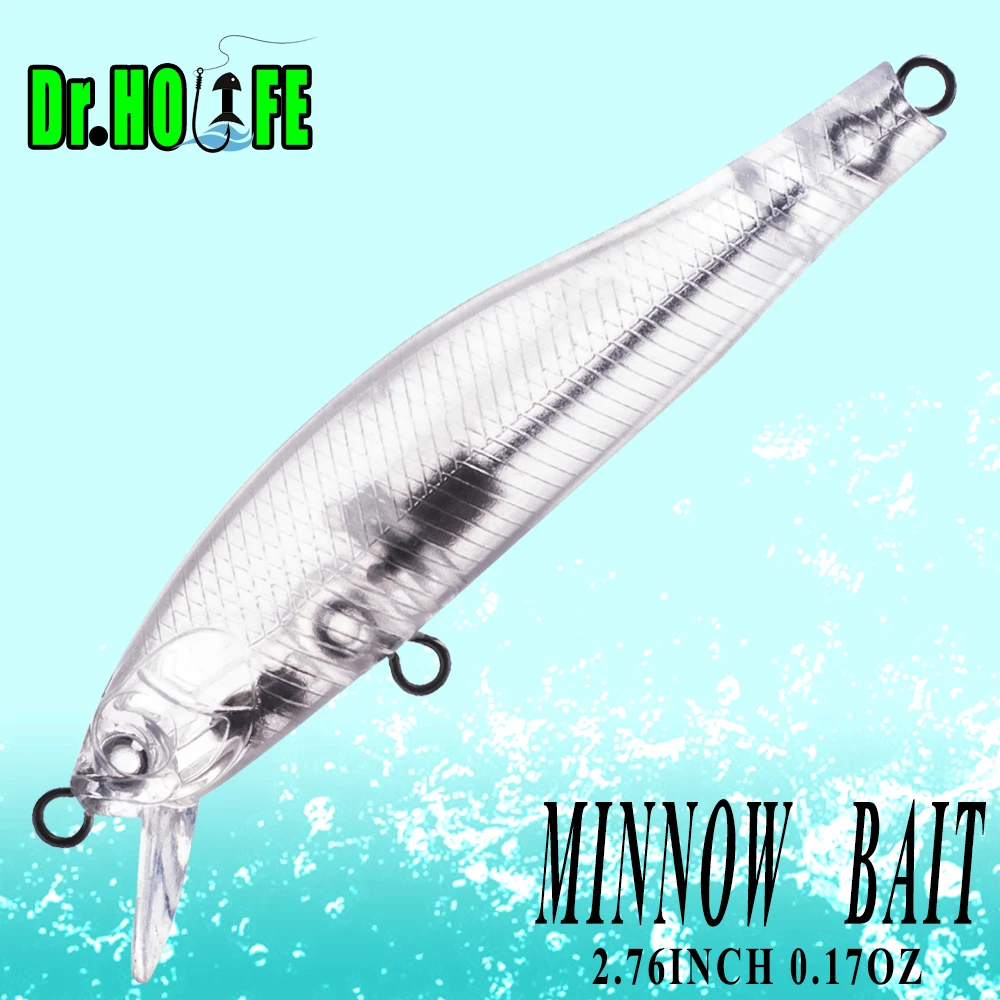 Dr.Holife Señuelos Minnow flotantes sin pintar – Cebo artificial - imagen 2
