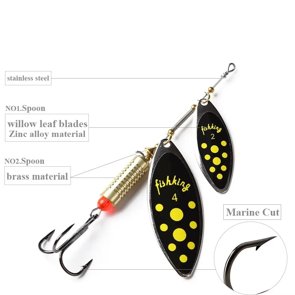 20g Long Cast Fishing Lure Spinner Bait Metal Double Spoon Lures Hard Artificial Bait With Treble Hook Pike Bass - imagen 4