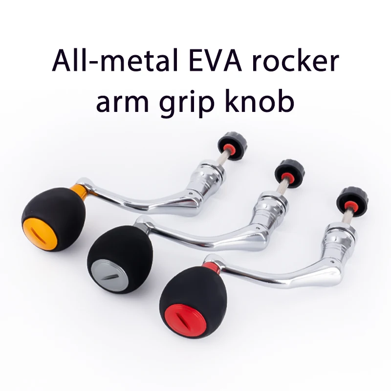 Carrete de pesca hexagonal plegable mediano/grande, mango compatible con perilla 2000-6000, accesorios de carrete giratorio con agarre EVA, 1 ud. - imagen 2