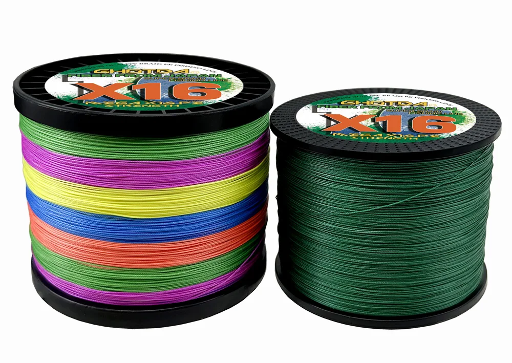 Coloridas líneas de pesca trenzadas para aventuras versátiles