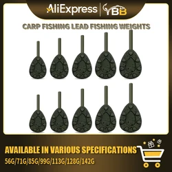 Pesos de plomo antideslizantes para carpa, varios tamaños, 56g-113g, aparejos de pesca con fondo de carpa de agua dulce y salada