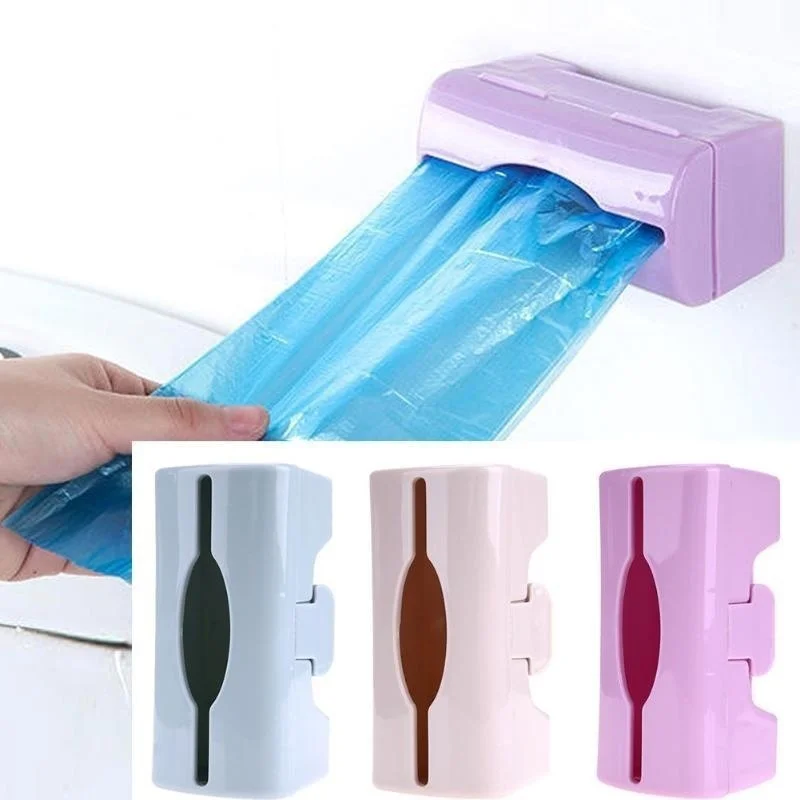 Caja de almacenamiento de acabado de bolsa de basura montada en la pared, caja de extracción de bolsa de plástico de cocina - imagen 2