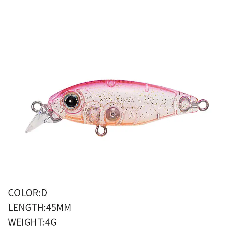 Sea.Yolo-señuelo flotante para pesca de carpa, Micro pececillo, Wobbler Artificial, cebo duro para lubina, 45mm/4g, 1 ud. - imagen 3