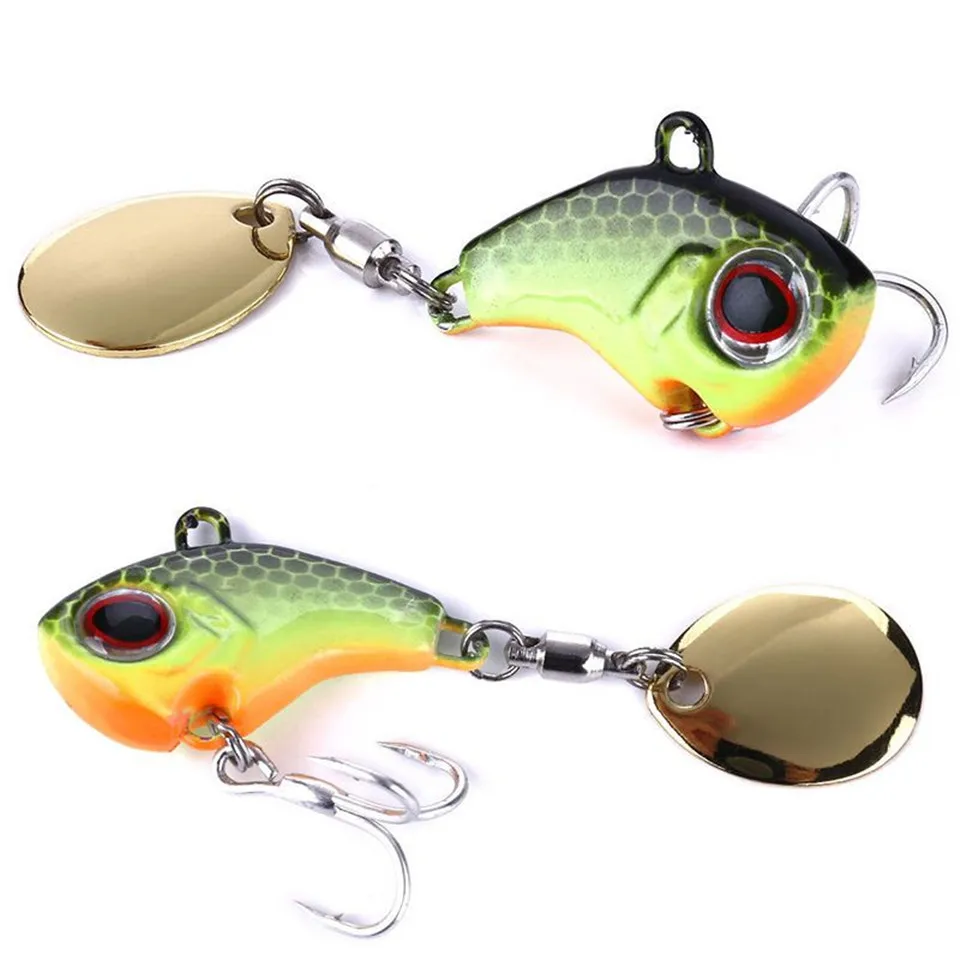 Señuelo de pesca de Metal VIB, 1 piezas, 9g/13g/16g/22g, giratorio, cuchara, Pin, Crankbait, cebos de lentejuelas, aparejos de pesca - imagen 2