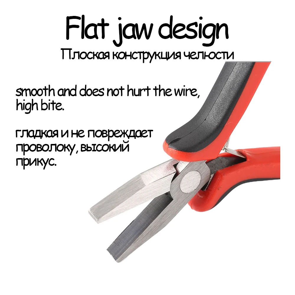 Alicates de línea de pesca de acero de alto carbono, alicate de Punta curva, herramienta de corte, pinzas planas, pinza, cortadora, alta calidad, duradera, 1 unidad - imagen 3