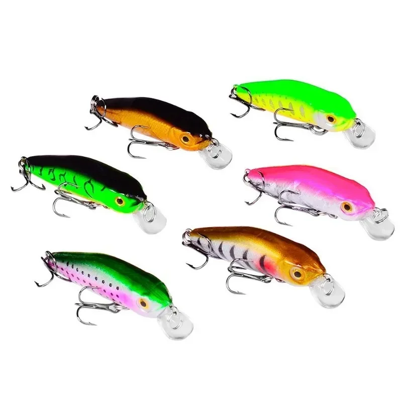Señuelo de Pesca de pececillos, cebo duro de Topwater, Wobbler Jig Bait Crankbait, carpa, lubina a rayas, aparejos de Pesca, Swim Bait, 1 piezas, 62mm, 4,7G - imagen 5