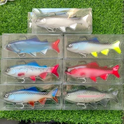 Cebo Wobblers Artificial de 20cm, señuelo de Pesca de mar de gran tamaño, cebo de manivela de simulación suave para aparejos de Pesca de Lucio de peces de aguas profundas