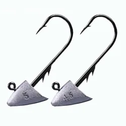 FishTrip Anzuelos Jig Head con cabeza triangular barco para vinilo