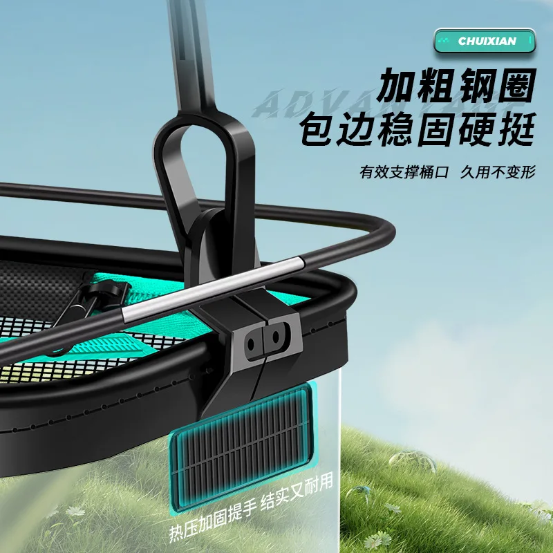 Cubo plegable para peces vivos de 8/13L, cubo para peces grueso de EVA, tanque de agua portátil, equipo de pesca, caja para peces vivos, accesorios de pesca - imagen 3