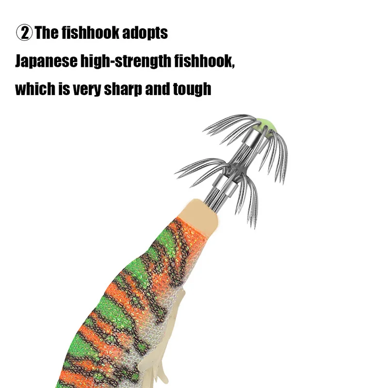 Anzuelo de calamar luminoso, señuelo de pesca Artificial, 3,5 #, Eging - imagen 4