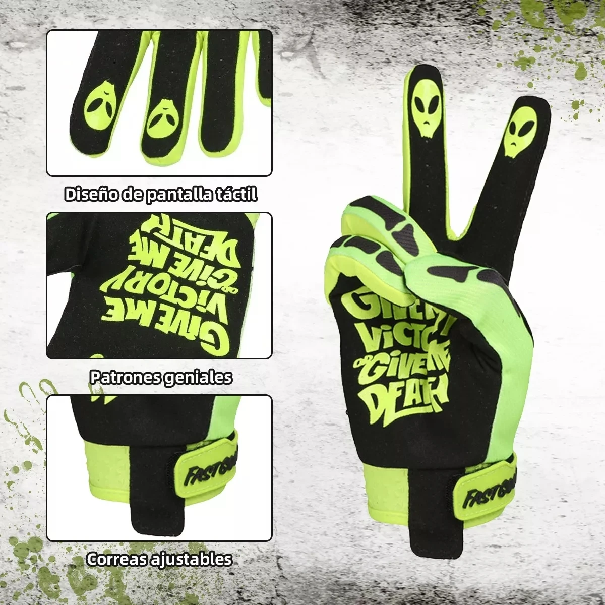 Guantes de pantalla táctil antideslizantes y a prueba de viento para motocicleta, guantes de carreras y todoterreno, guantes resistentes al desgaste para bicicleta - imagen 4