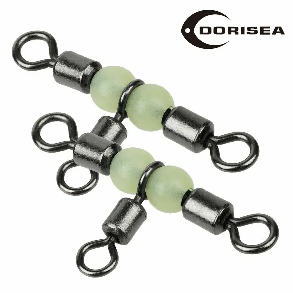 DORISEA 50 piezas conector giratorio de pesca de 3 vías giratorios de giro en T aparejos de pesca