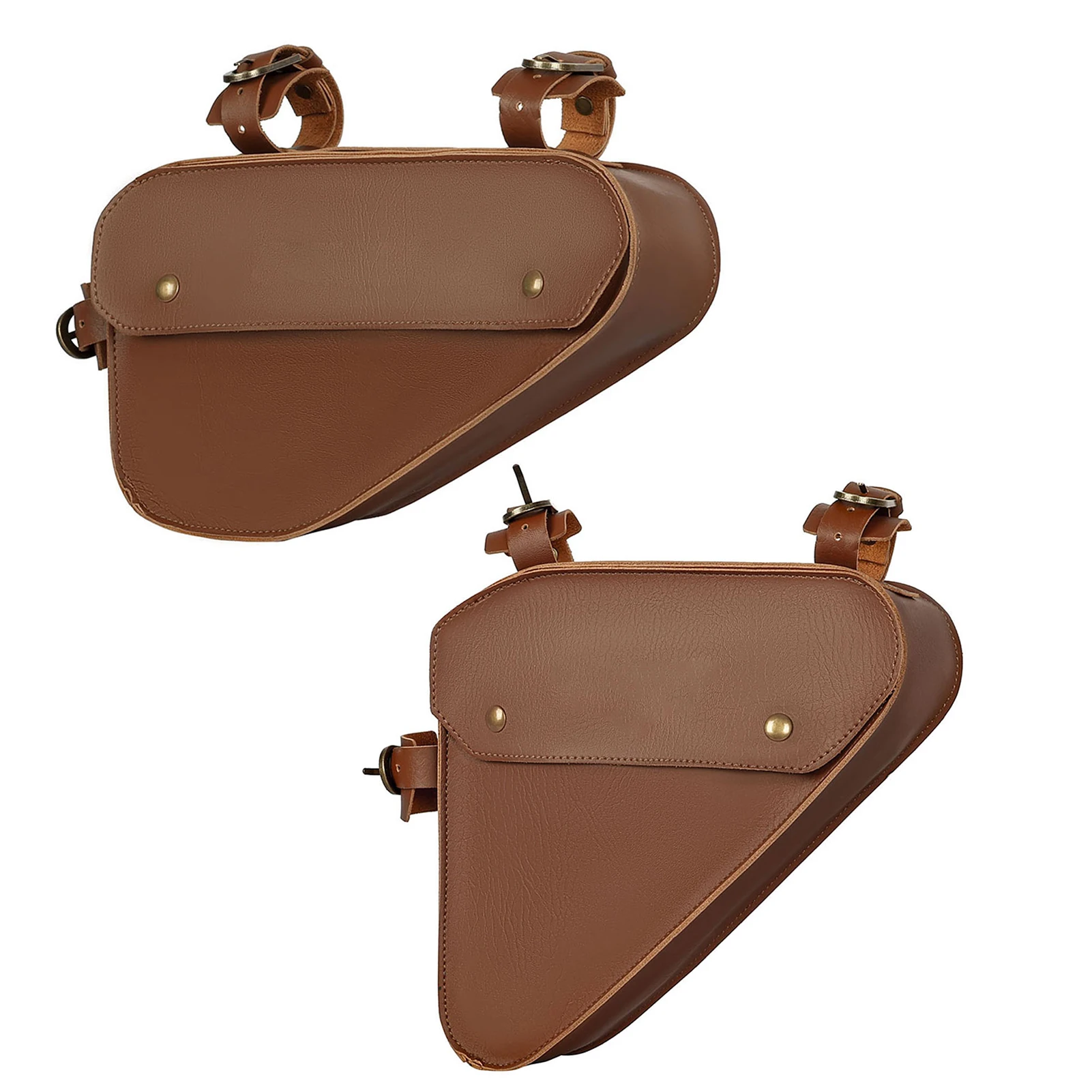 Bolsas triangulares para viga de bicicleta, cuero de PVC, gran capacidad con 5 posiciones ajustables, diseño de llanta estrecha para un cuadro de bicicleta de fácil viaje - imagen 3