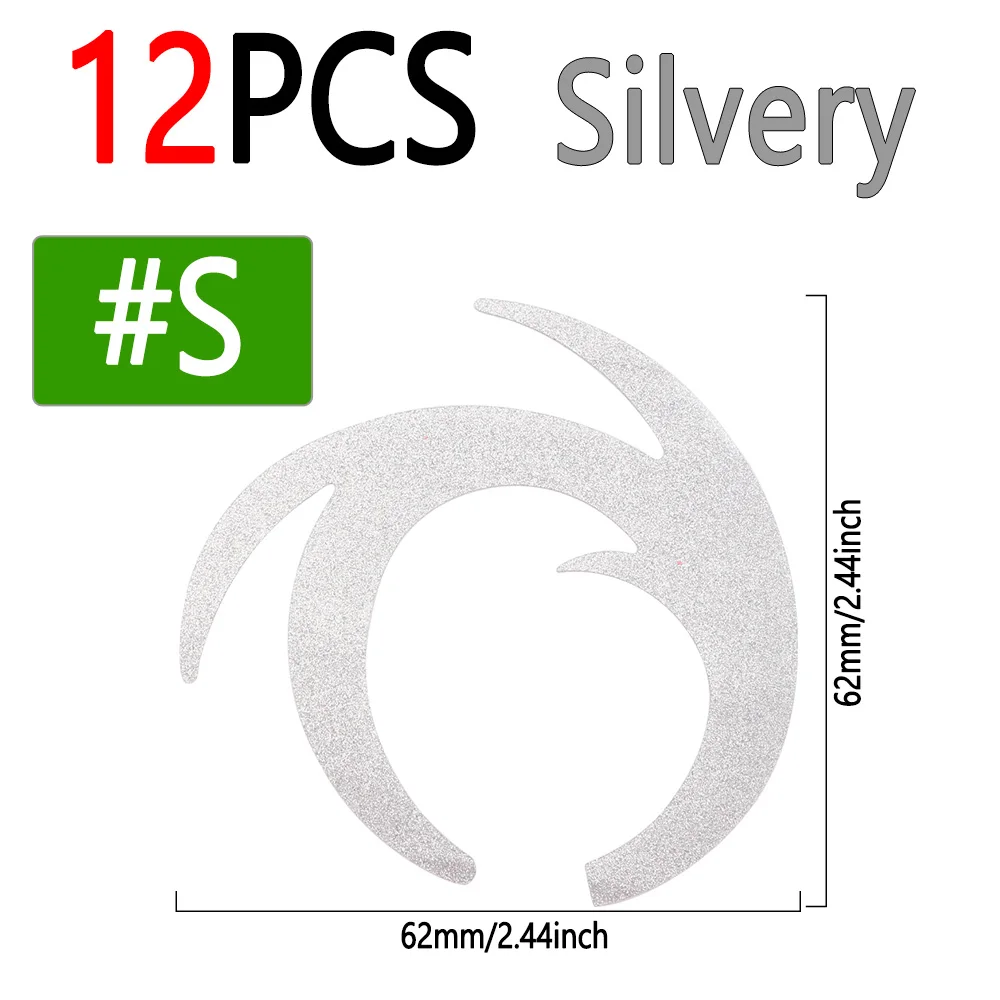 12pcs Silvery S