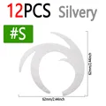 12pcs Silvery S