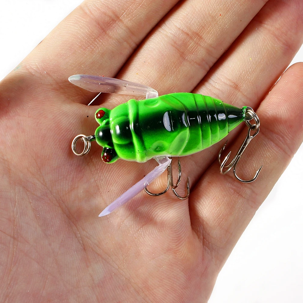Señuelo de Pesca duro Biónico de Cicada, 1 piezas, 5cm/6g, simulación de pececillos, Wobblers, Crankbait, Pesca de insectos, aparejos de Pesca - imagen 5
