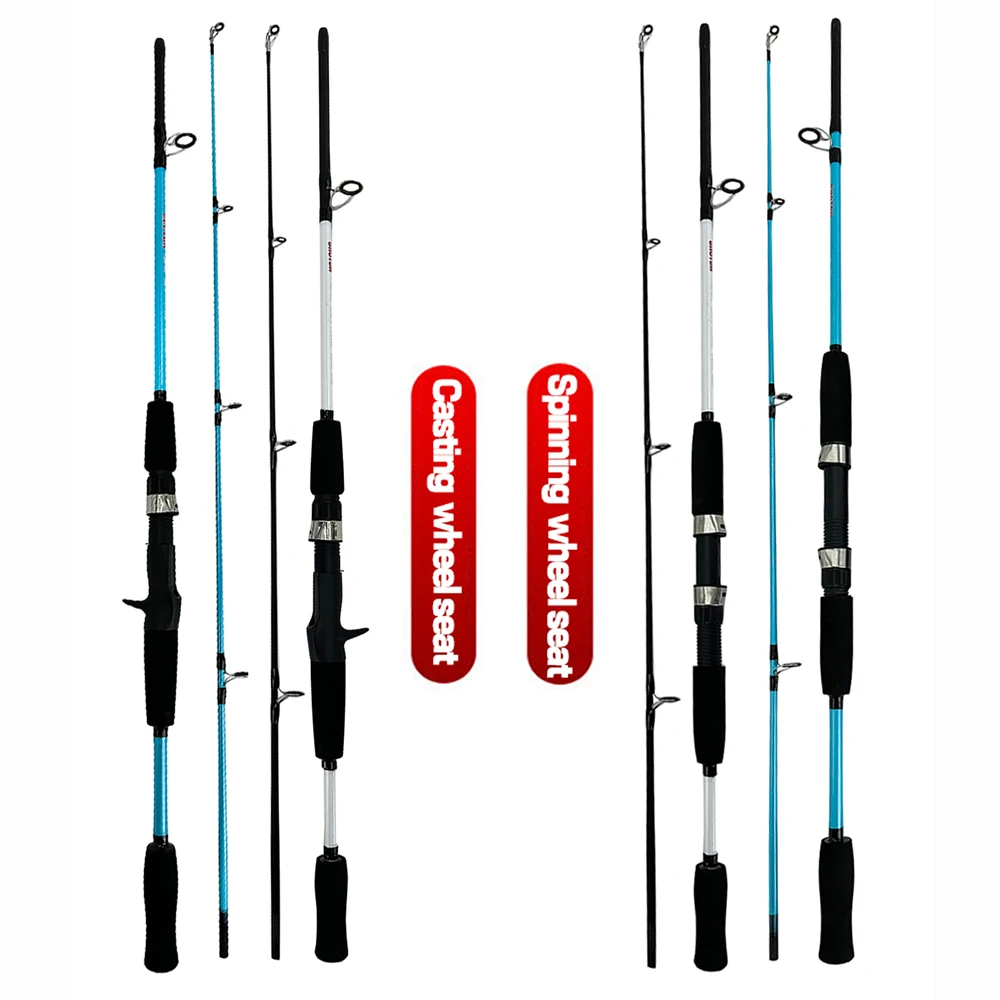 Caña de pescar giratoria de fibra de carbono, señuelo de fundición de 2 secciones, peso de 3-21g, 1,8 M, 1,5 M, aparejos de Pesca Jigging - imagen 4
