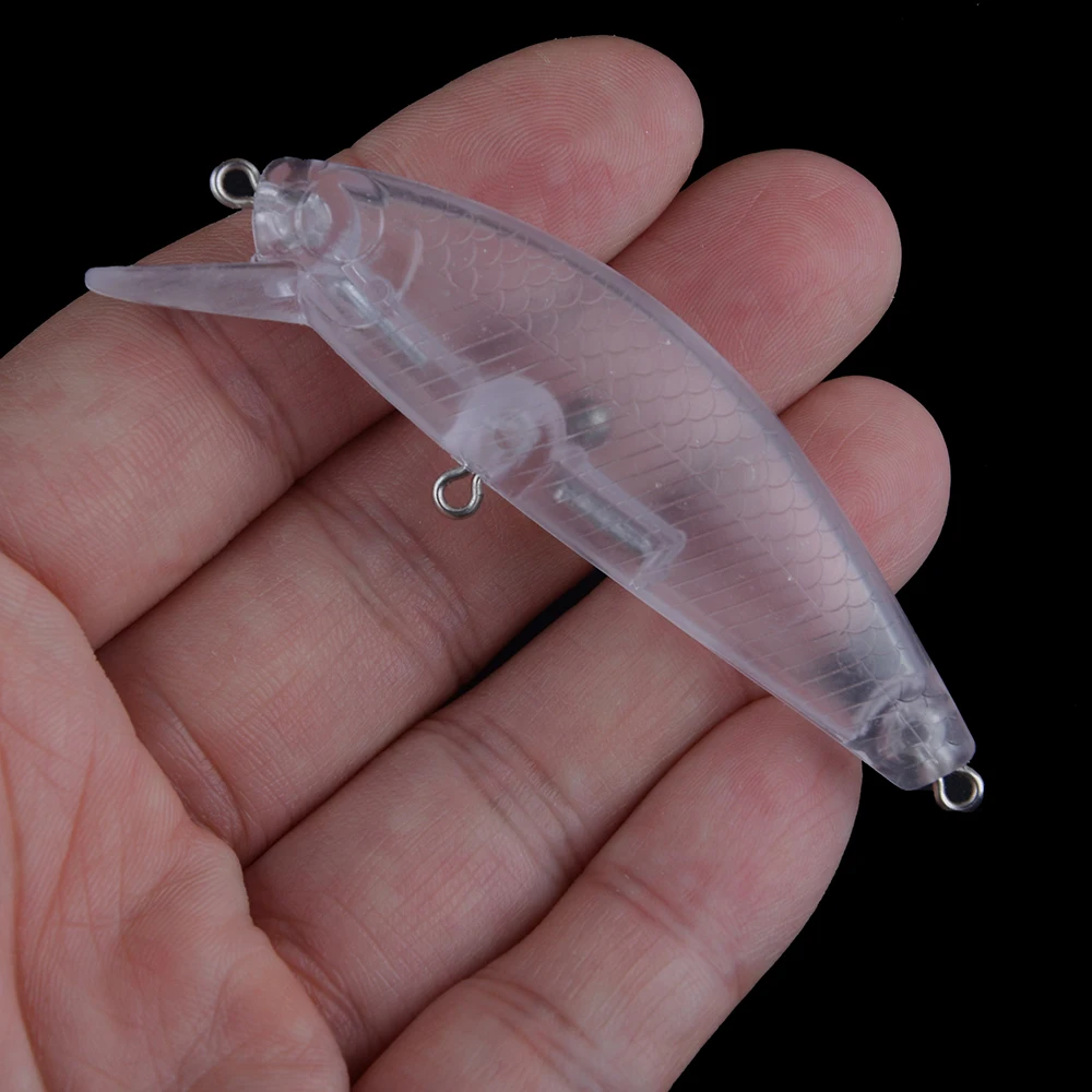 Chan'sHuang-cebo en blanco sin pintar, 20 piezas, 10g/75mm, sonajero que se hunde, pececillo, aparejos de pesca artificiales hechos a mano - imagen 5