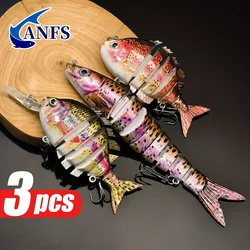 ANFS Señuelo artificial de hundimiento multisección para lubina y salmón