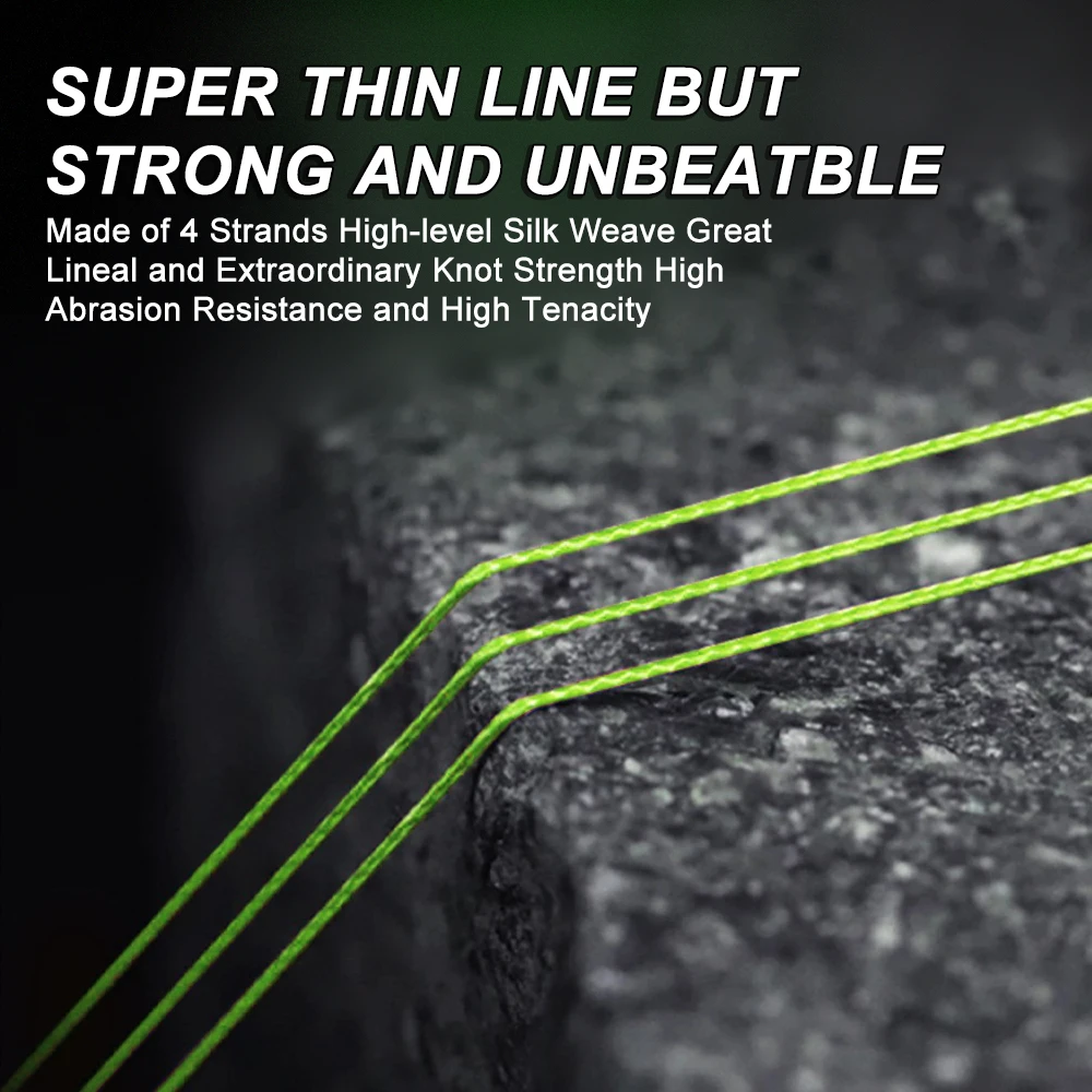 Línea de pesca MIFINE Devil's Wire Light Game fina y fuerte 4X línea de PE trenzada 150M accesorios de alambre de pesca perca, lubina, trucha - imagen 3