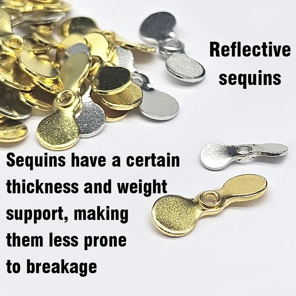 MNFT 20 piezas hoja de hélice de pesca dorada/plateada, señuelos gruesos de agua salada, fabricación de pesca resistente DIY de 10mm/14mm - imagen 5