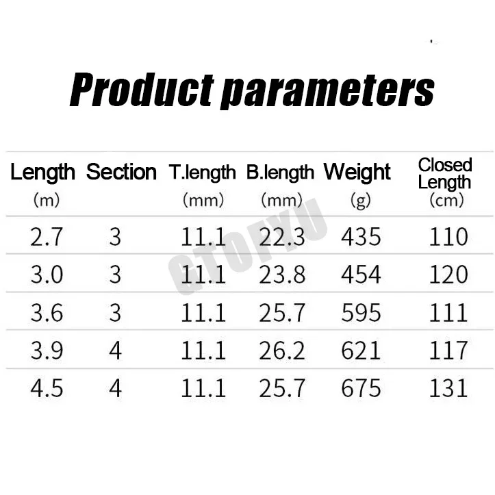 Caña de pescar de carbono de 2,7-4,5 M, 100kg por encima, caña de tiro de larga distancia superdura, barco de mar telescópico, cañas de pescar de alta calidad - imagen 4