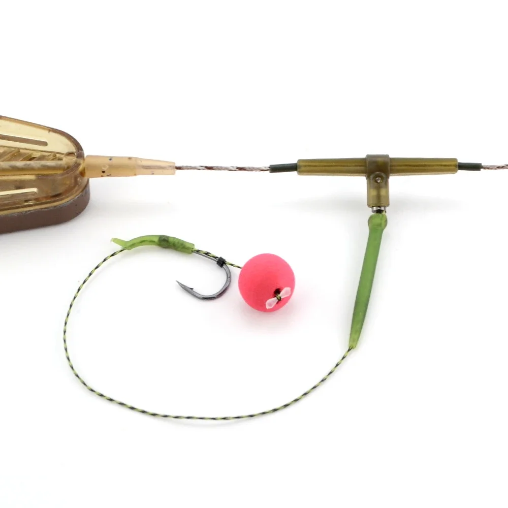 Manga antienredos para pesca de carpa, goma de cola giratoria de cambio para línea de líder, aparejo de pelo, accesorios de pesca, 10 Uds. - imagen 2