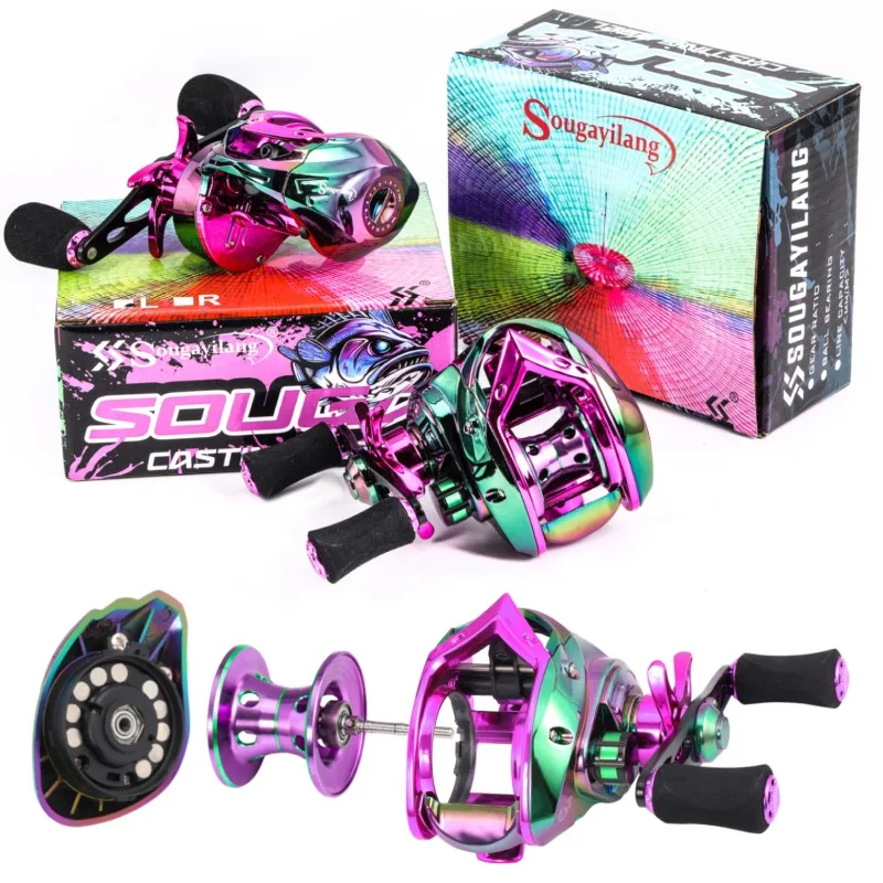 Carrete Baitcasting Sougayilang con freno magnético - imagen 3