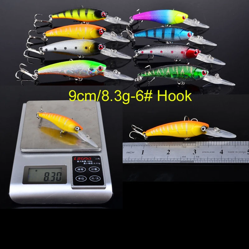 Juego de Señuelos de Pesca, cebo duro de hundimiento de pececillos, profundidad de 1,2-2,1 m, Crankbait Artificial, Wobbler, accesorios de pesca profesionales, 20 unids/set - imagen 4