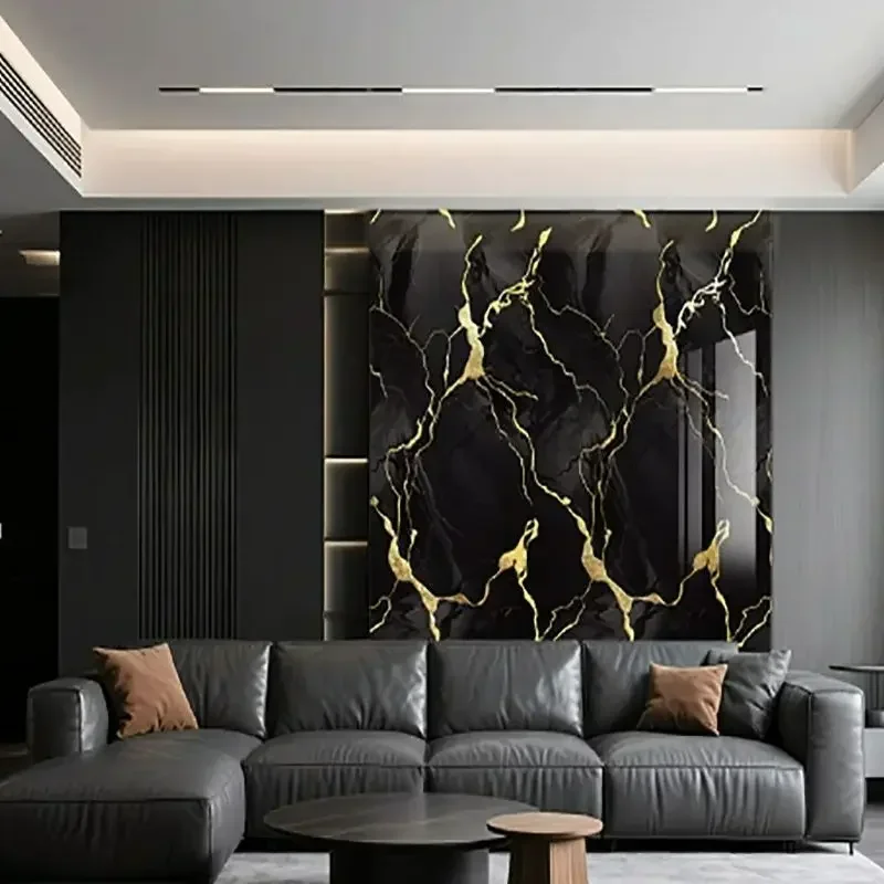 Adhesivo de pared de mármol impermeable y lavable, paneles autoadhesivos, papel tapiz de estilo europeo en la pared para decoración del hogar - imagen 3