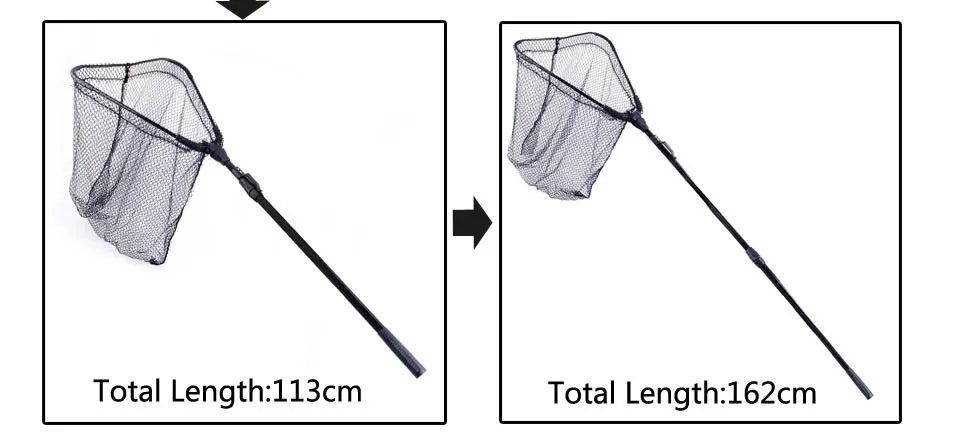 Red de pesca mejorada con longitud ajustable para uso versátil