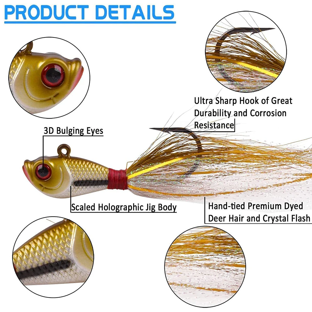 Señuelo de pesca Artificial, cebo Wobbler con gancho para lubina, trucha, Walleye, accesorios de aparejos de pesca, 1 piezas - imagen 4