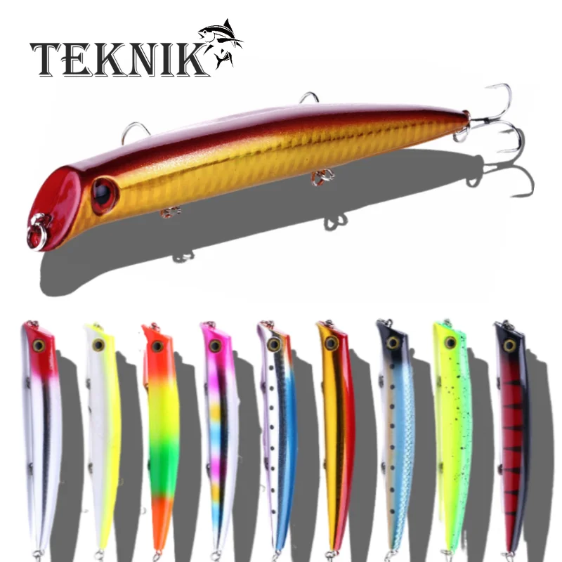 TEKNIK D02 Sparrow lápiz Minnow superficie señuelo de Pesca Topwater Stickbaits Ima Komomo 125mm 17g Top Walkers Pesca para aparejos de lubina - imagen 2