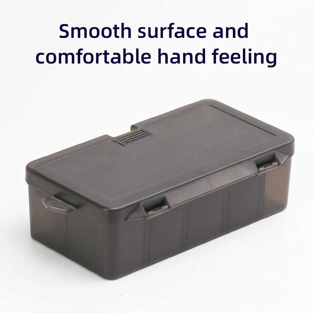 Caja de aparejos de pesca gris de doble capa, contenedor de almacenamiento para señuelos artificiales, anzuelos organizados, caja de cebo de pescado impermeable, equipo - imagen 5