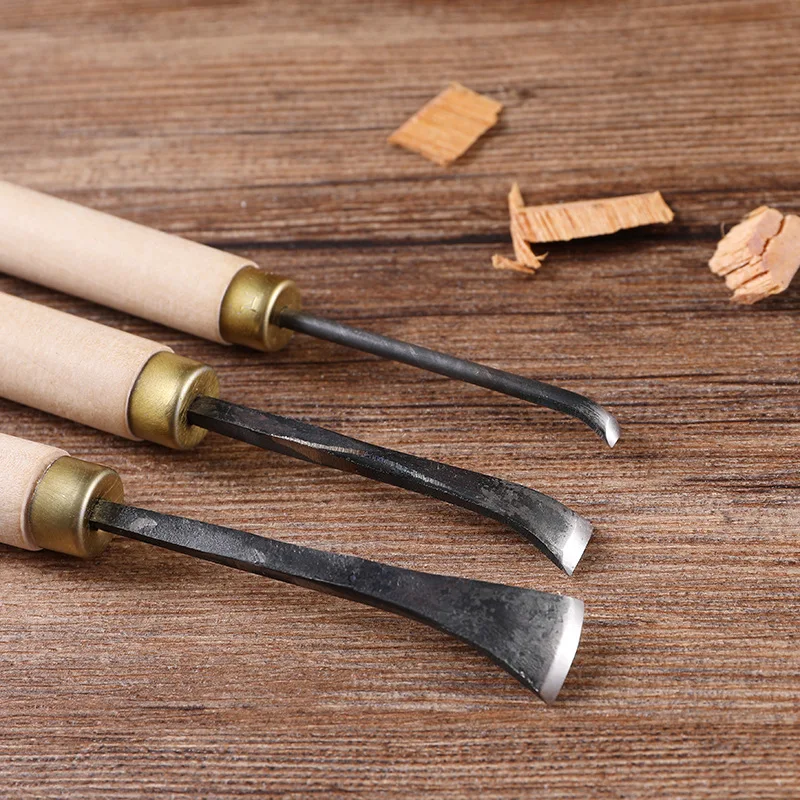 Cinceles arqueados para tallar madera – Juego profesional 3 piezas - imagen 5