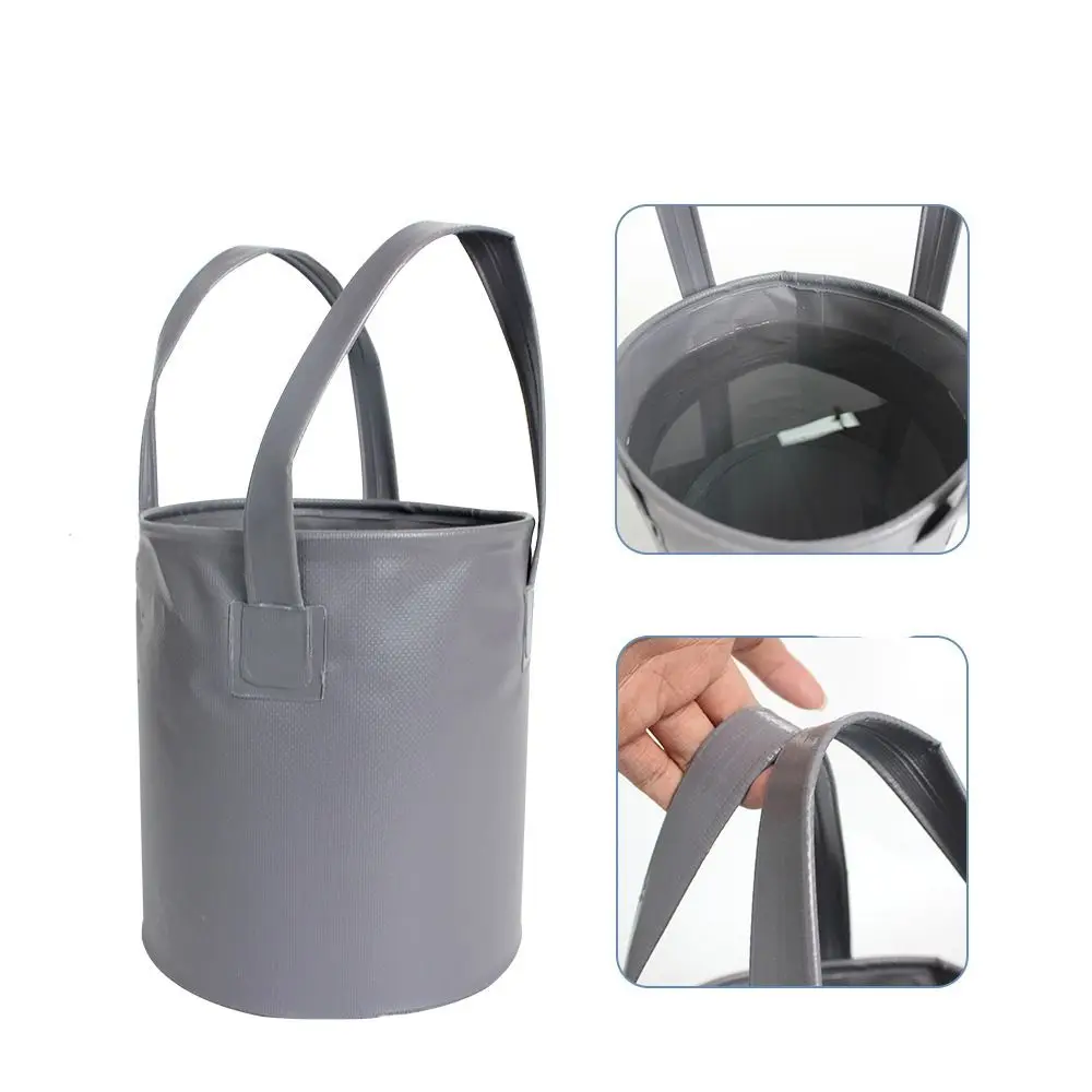 Bolsa de almacenamiento de agua reutilizable duradera, gran capacidad con asa, bolsa de agua plegable, contenedor de agua plegable portátil suave para senderismo - imagen 5